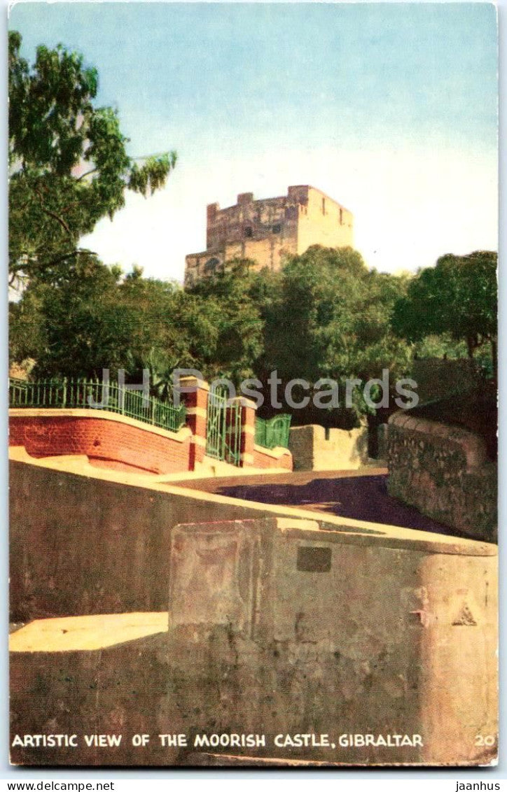 Gibraltar - Artistic View Of The Moorish Castle - fortress - Gibraltar - unused - JH Postcards