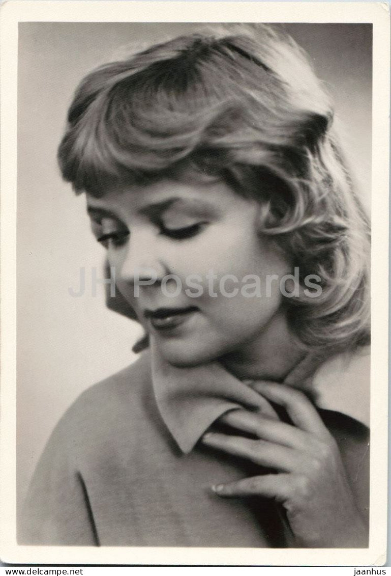 Roza Makagonova - Russian actress portrait - cinema - 1961 - Russia - USSR - unused - JH Postcards