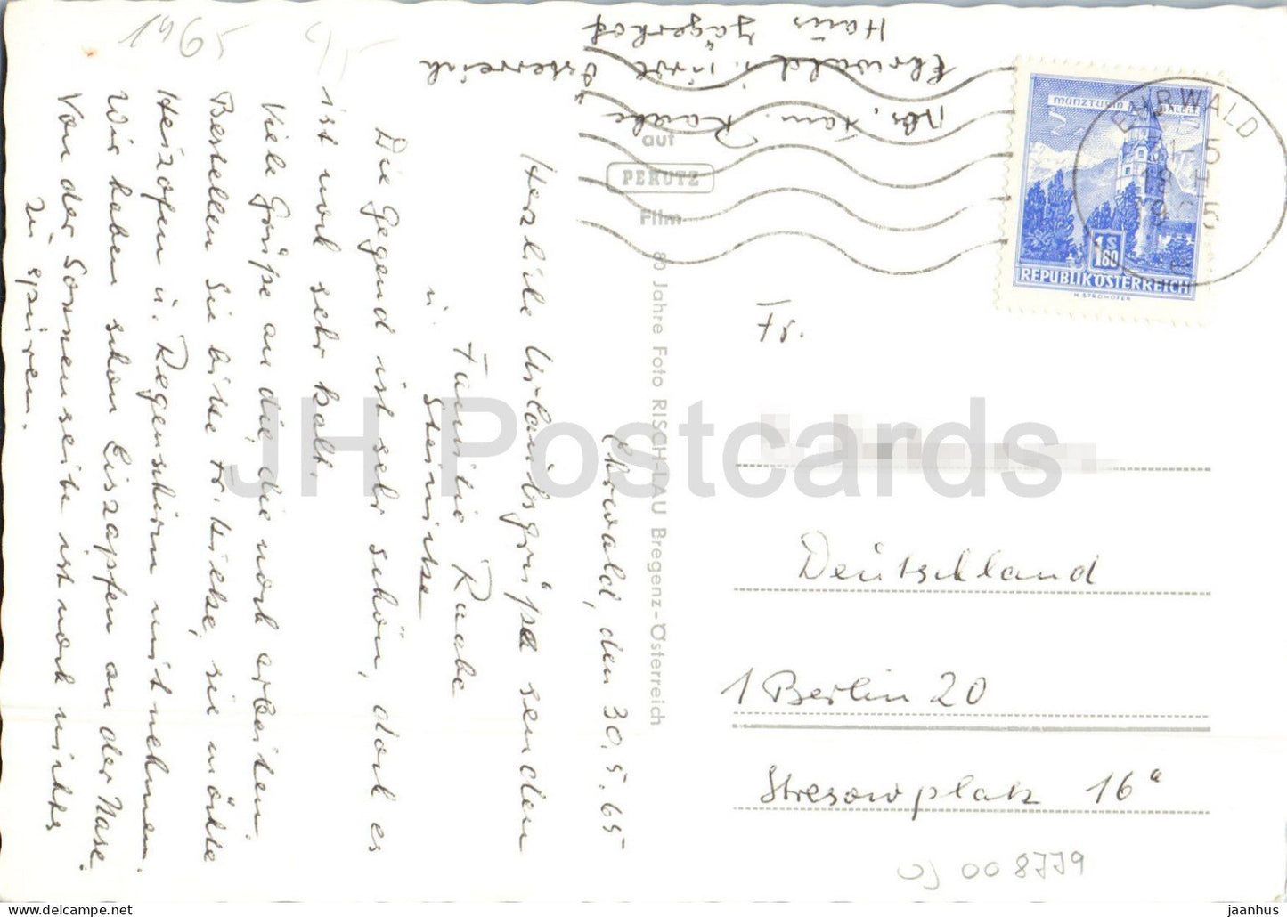 Zugspitzdorf Ehrwald i. Tirol mit Zugspitzmassiv 2963 m - village  mountains 2820 - 1965 - Austria - used