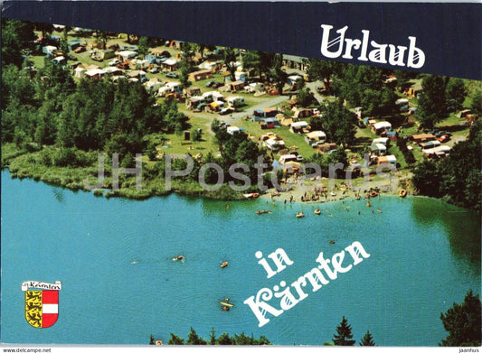 Urlaub in Karnten - Cafe Restaurant Seehof - camping - lake - leisure - summer holiday - Austria - unused - JH Postcards