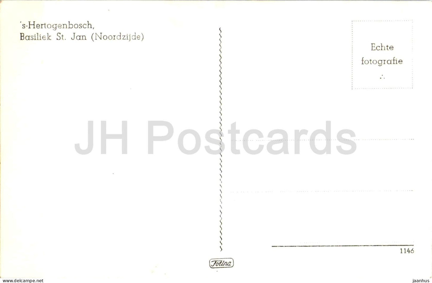 s Hertogenbosch - Basiliek St. Jan Noordzijde - St. Johns Cathedral north side - old postcard - Netherlands - unused