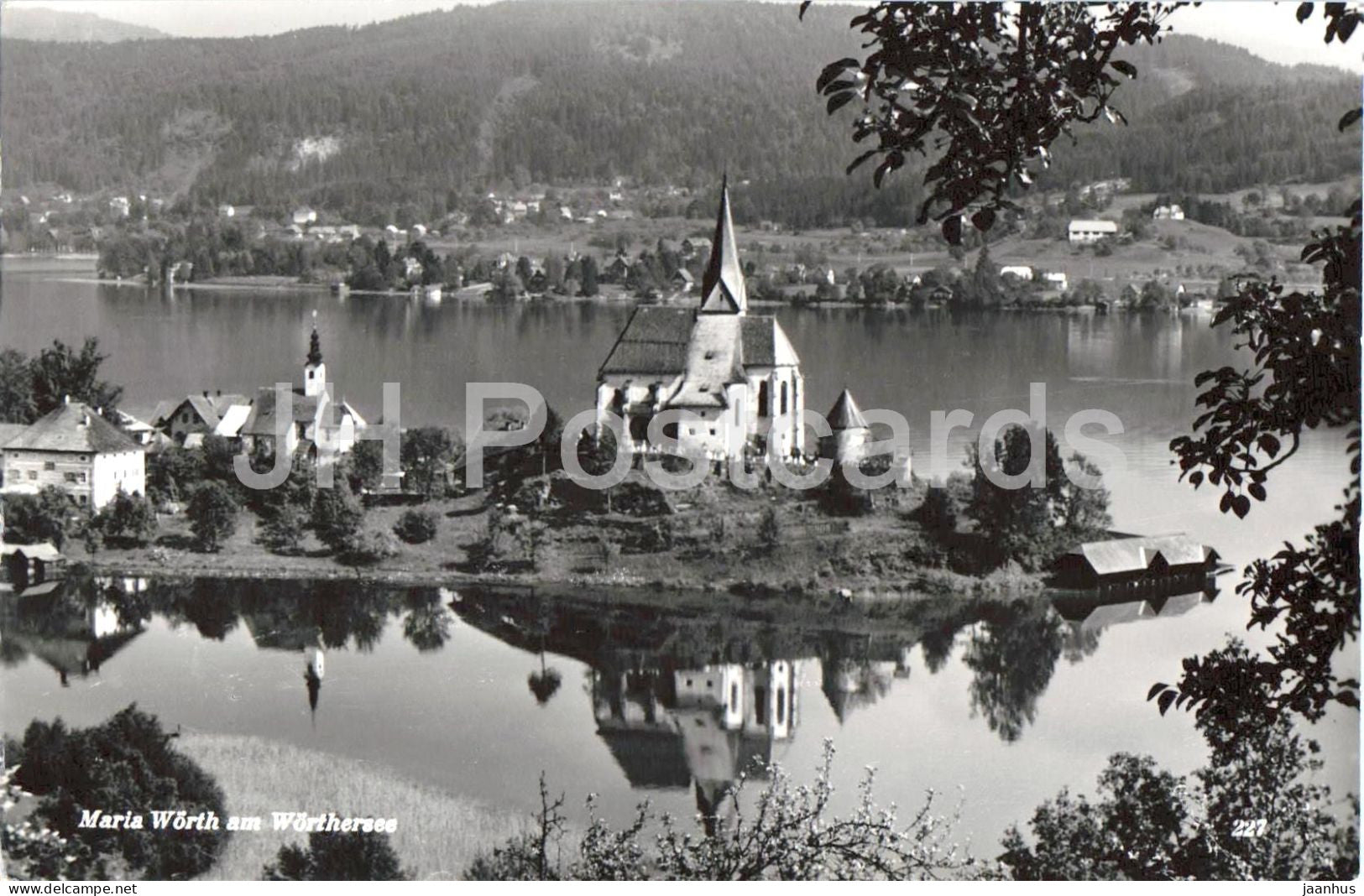 Maria Worth am Worthersee - church - peninsula - lake - 227 - 1962 - Austria - used - JH Postcards