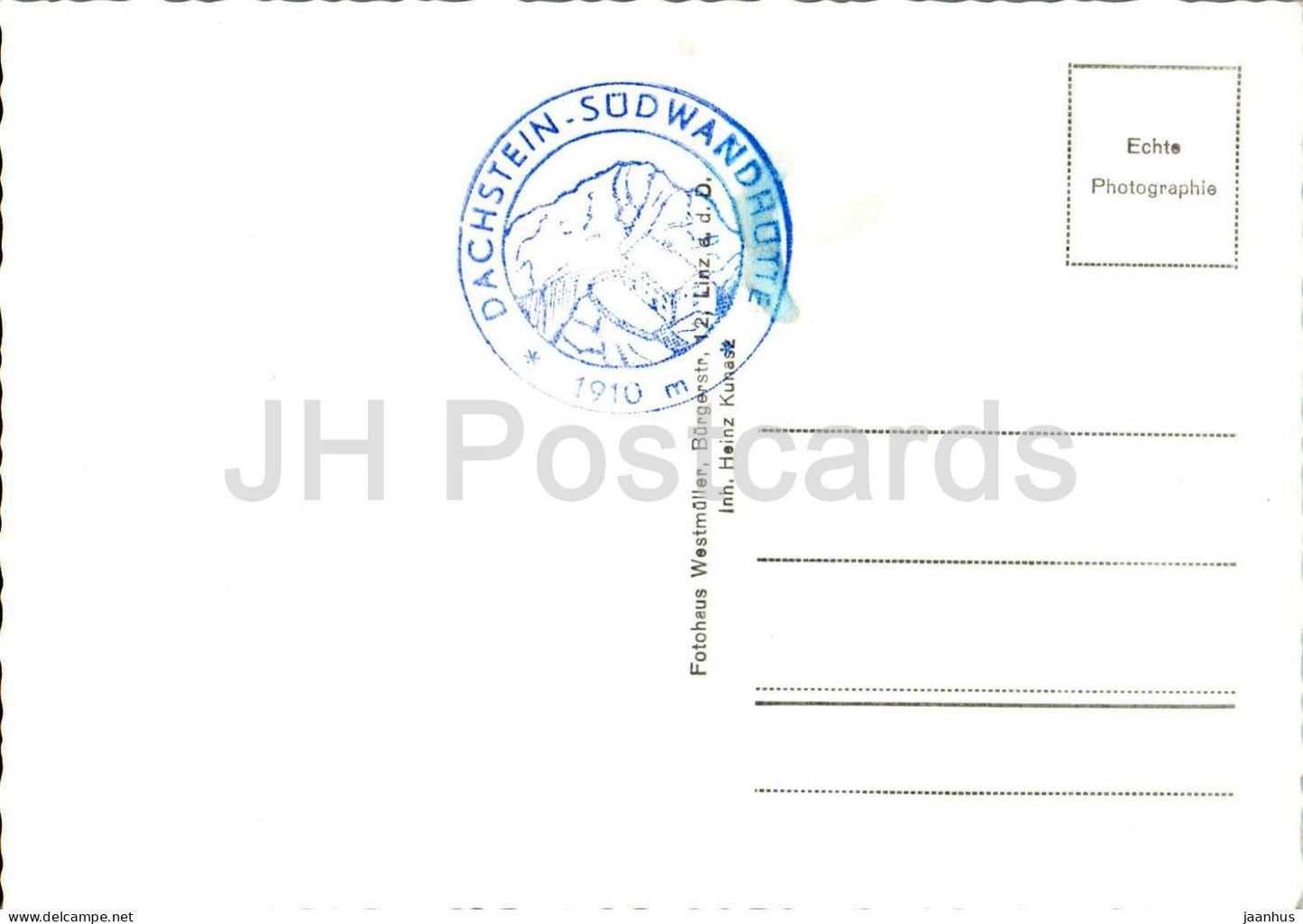 Austriahütte - Torstein - Mitterspitz - Hoher Dachstein - Südwandhütte - Türlwandhütte 1 vieille carte postale - Autriche - non utilisée
