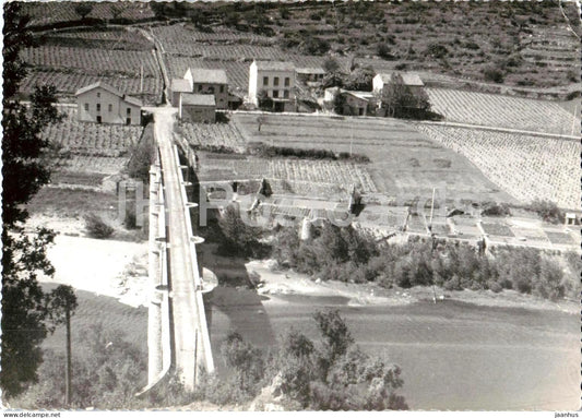 Vieussan - le Pont sur l'Orb - The bridge over the Orb River river rural village vineyards  old postcard - France - used - JH Postcards