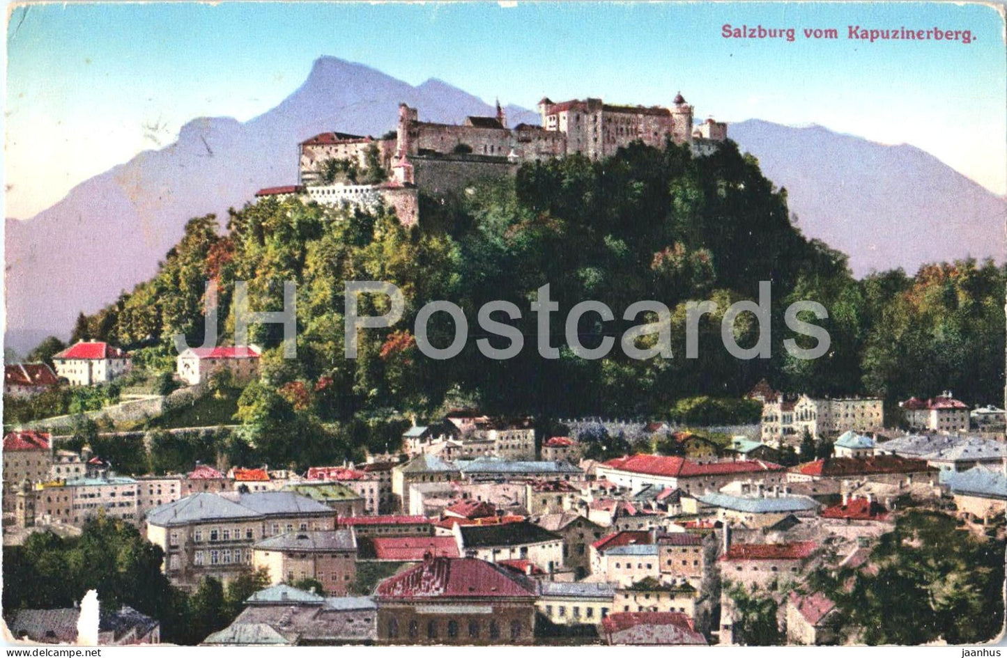 Salzburg vom Kapuzinerberg - 3793 - old postcard - 1928 - Austria - used - JH Postcards