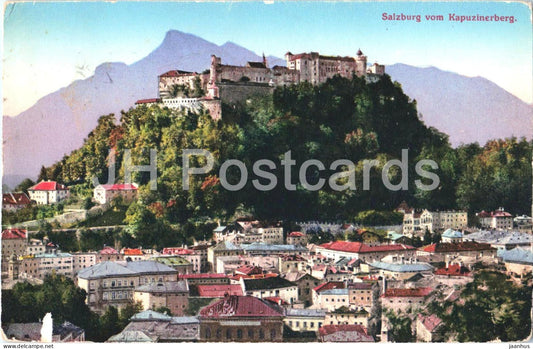 Salzburg vom Kapuzinerberg - 3793 - old postcard - 1928 - Austria - used - JH Postcards