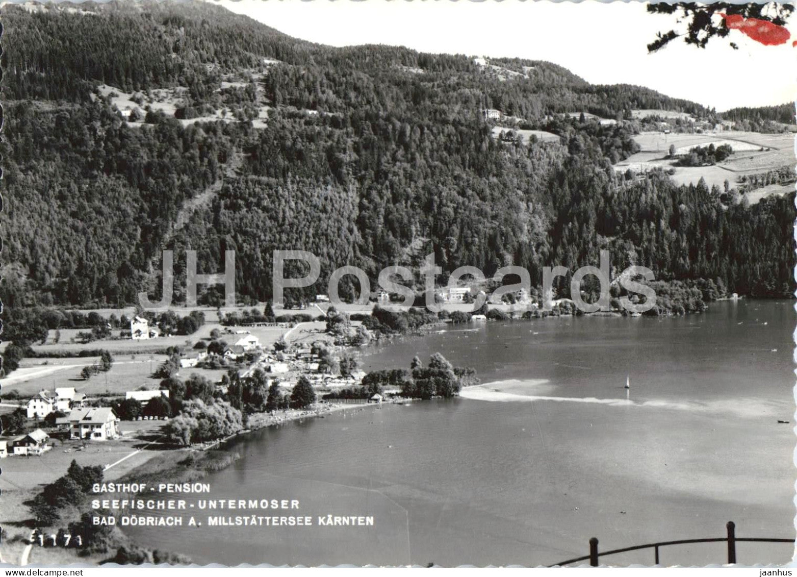Gasthof Pension Seefischer Untermoser - Bad Dobriach a. Millstattersee Karnten - old postcard - 1959 - Austria - used - JH Postcards