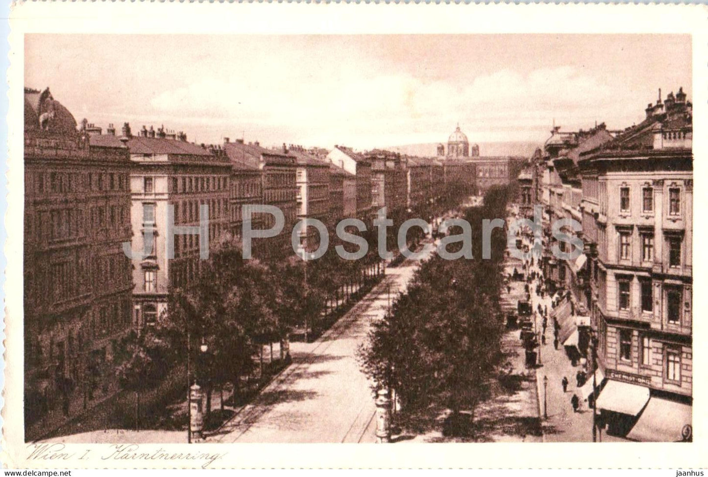 Wien - Vienna - Karntnerring - Street View - Architecture - Trams - 10.024 - old postcard - Austria - used - JH Postcards