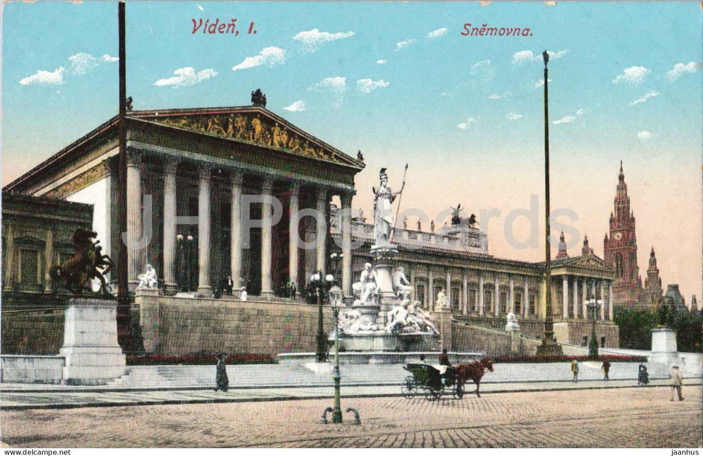 Wien - Vienna - Víden - Snemovna - Parliament - 36 - old postcard - 1917 - Austria - unused - JH Postcards