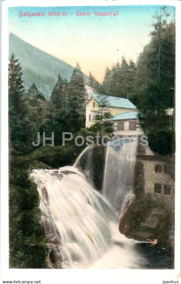 Badgastein 1046 m - Oberer Wasserfall - waterfall - nature - mountains - 2508 - 1911 - Austria - unused - JH Postcards