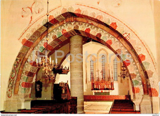 Vallstena Kyrka - church - Sweden - unused - JH Postcards