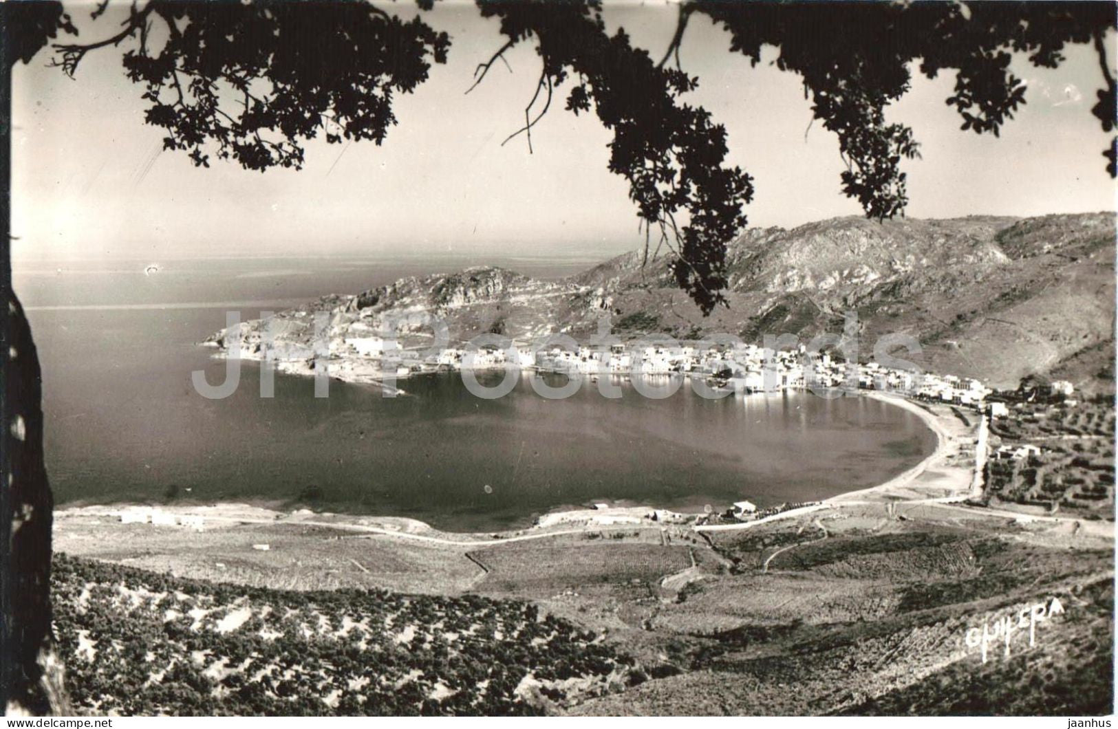 Port De La Selva - Costa Brava - Vista panoramica - aerial view - 51 - old postcard - Spain - unused - JH Postcards