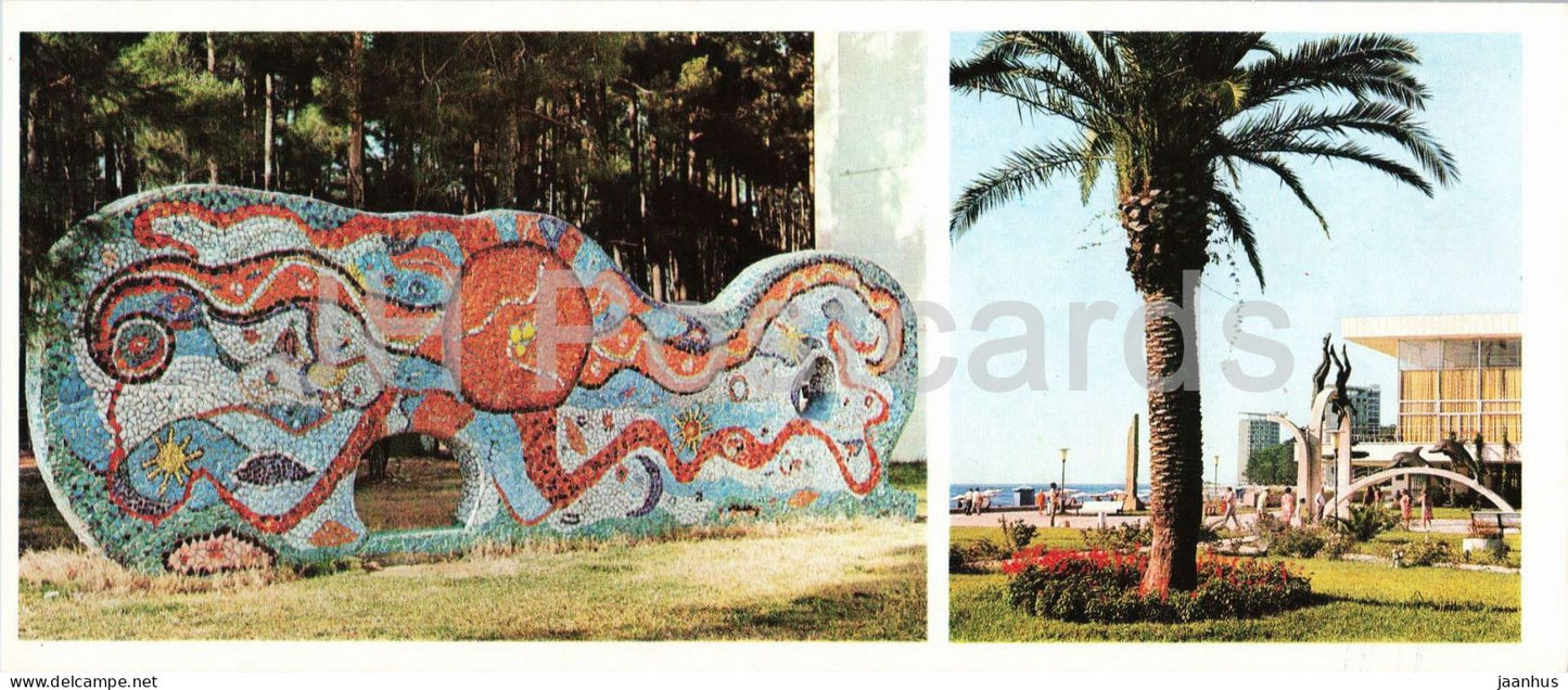 Abkhazia - Pitsunda - Black Sea coast - 1976 - Georgia - USSR - unused - JH Postcards