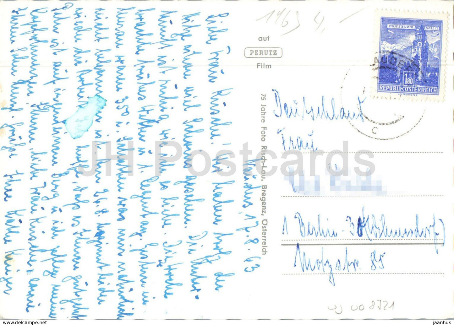 Nauders i. Tirol 1363 m avec Piz Mondin 3147 m - village - église - montagne - panorama - 13349 - 1963 - Autriche - occasion 