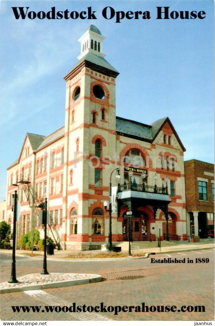 Woodstock Opera House - United States - USA- unused - JH Postcards