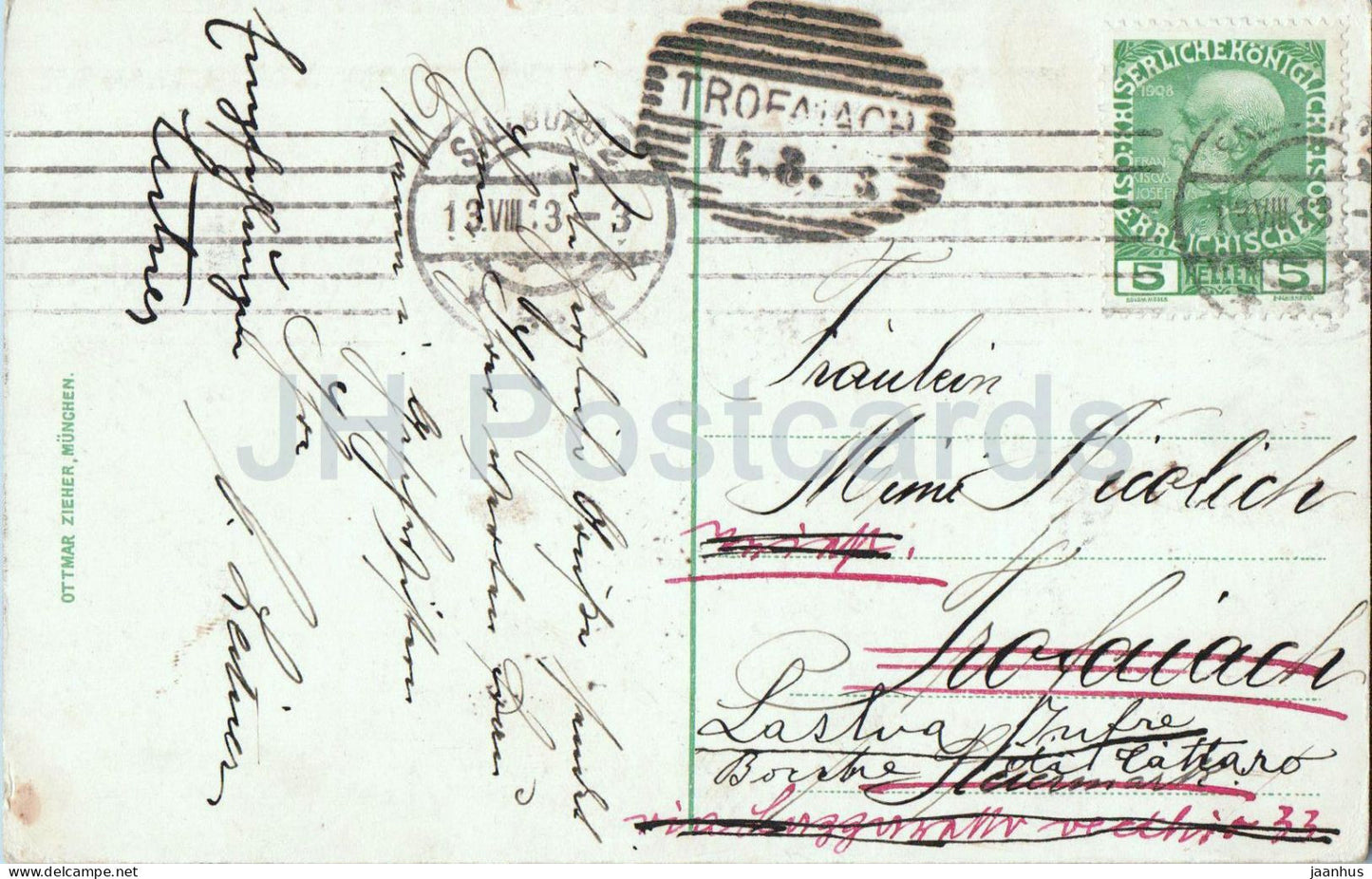 Salzburg - Festung Hohensalzburg - old postcard - 1913 - Austria - used