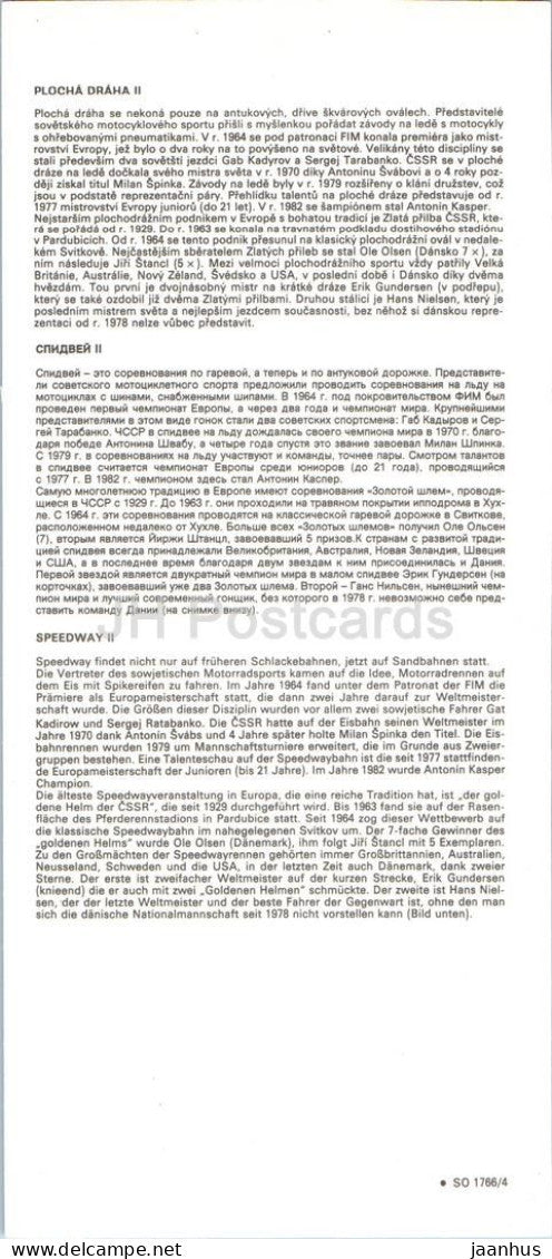 Speedway II - Sand track racing - riders in action - motorbike - racing motorsport - Czech Republic - unused