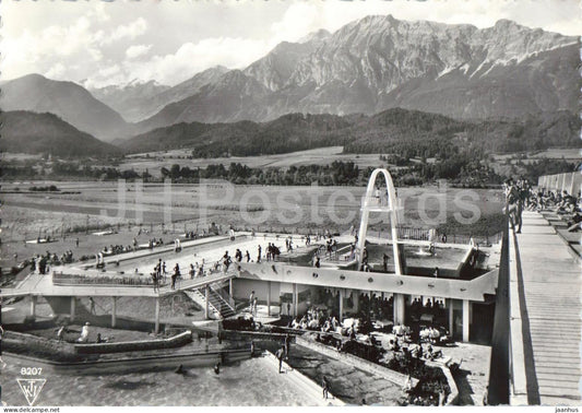 Alpenbad Wattens - swimming complex - swimming pool - leisure - 8207 - old postcard - Austria - unused - JH Postcards