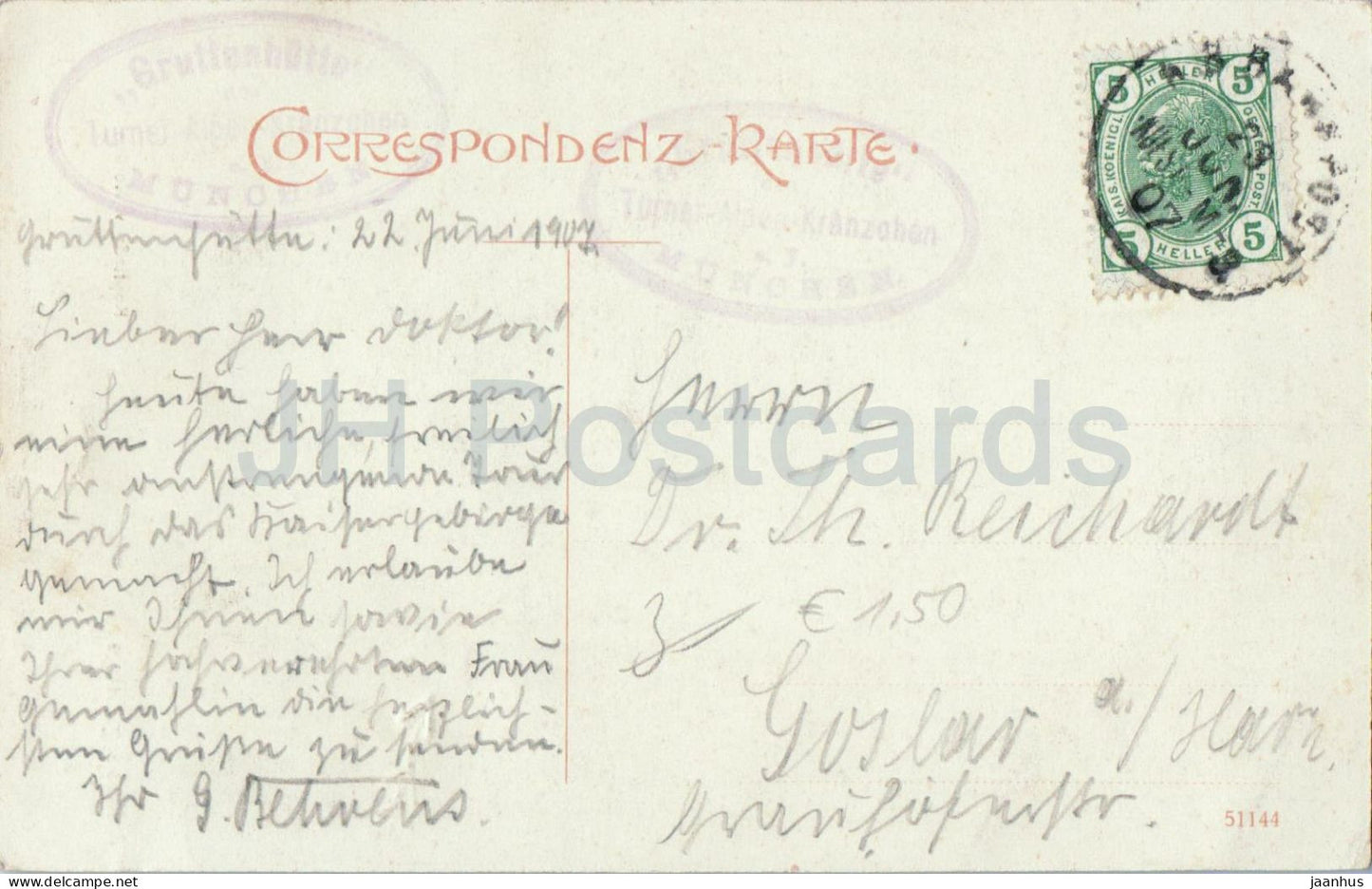 Kaisergebirge - Kopfthorl v Norden - 51144 - old postcard - 1907 - Austria - used