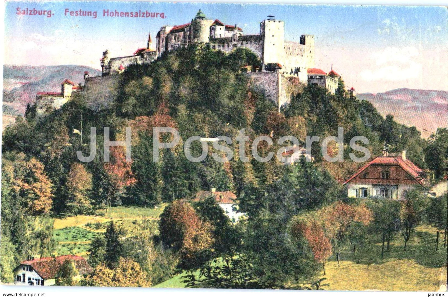 Salzburg - Festung Hohensalzburg - 5922 - old postcard - 1920s - Austria - used - JH Postcards