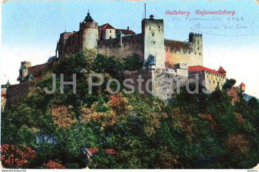 Salzburg - Hohensalzburg - 13236 - old postcard - 1920s - Austria - used - JH Postcards