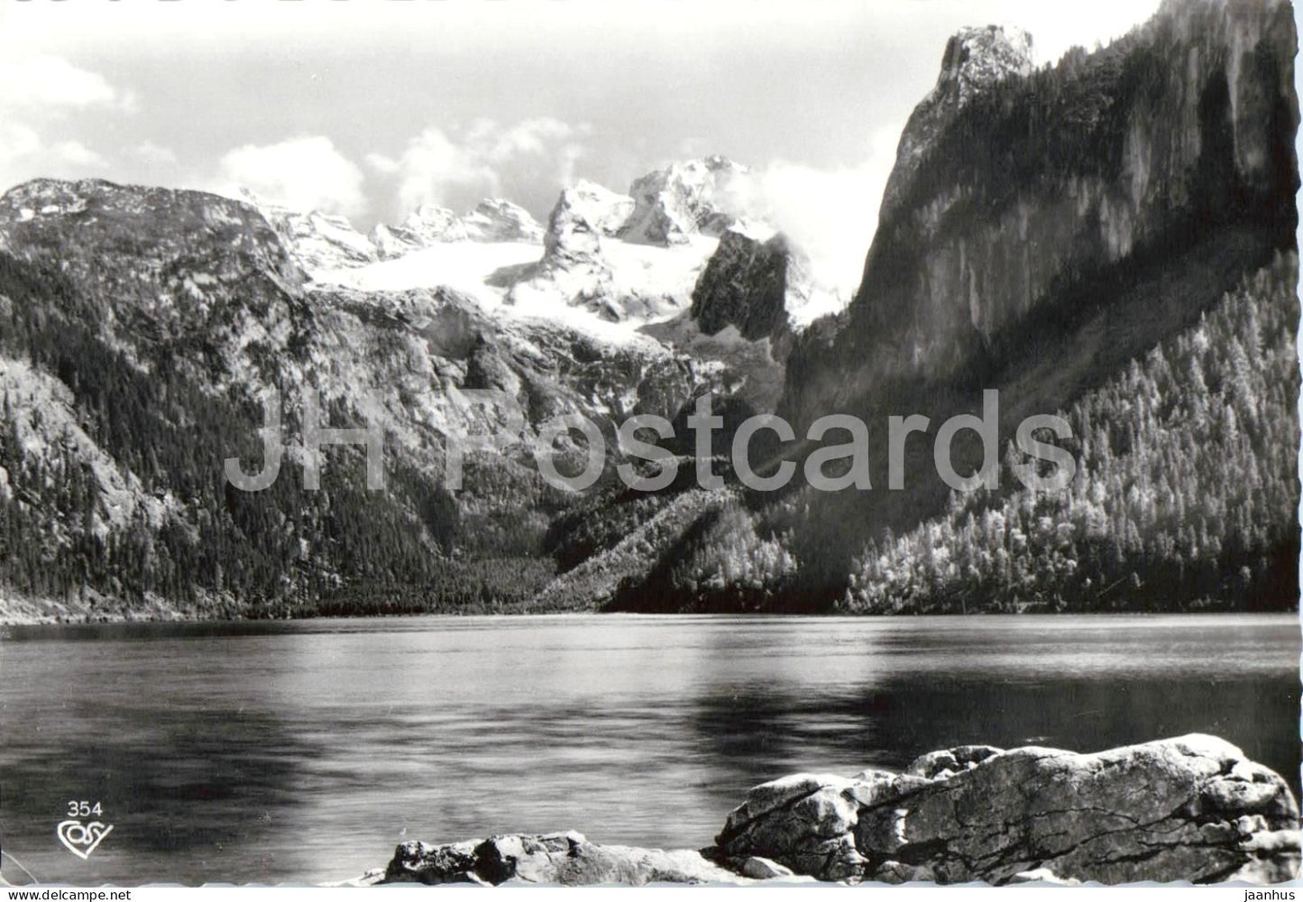 Vorderer Gosau See - die Perle des Salzkammerguts mit Hoh. Dachstein - Gosausee - 354 - old postcard - Austria - unused - JH Postcards