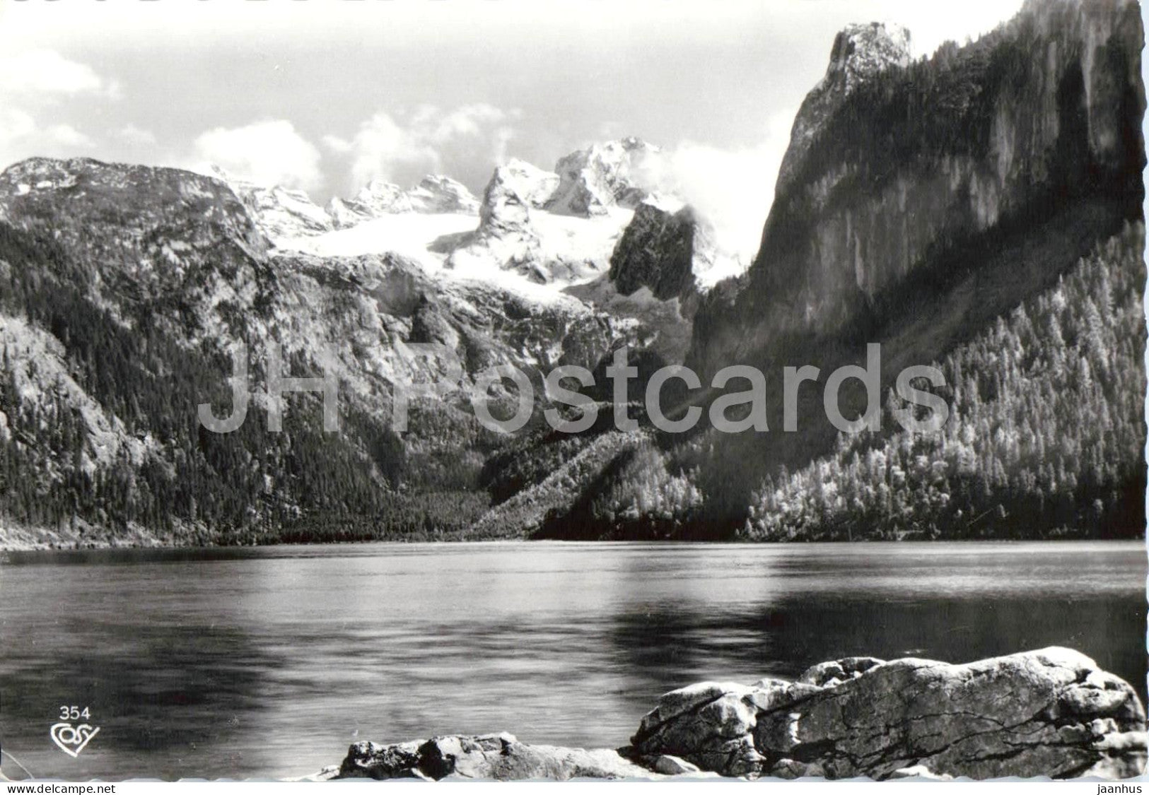 Vorderer Gosau See - die Perle des Salzkammerguts mit Hoh. Dachstein - Gosausee - 354 - old postcard - Austria - unused - JH Postcards
