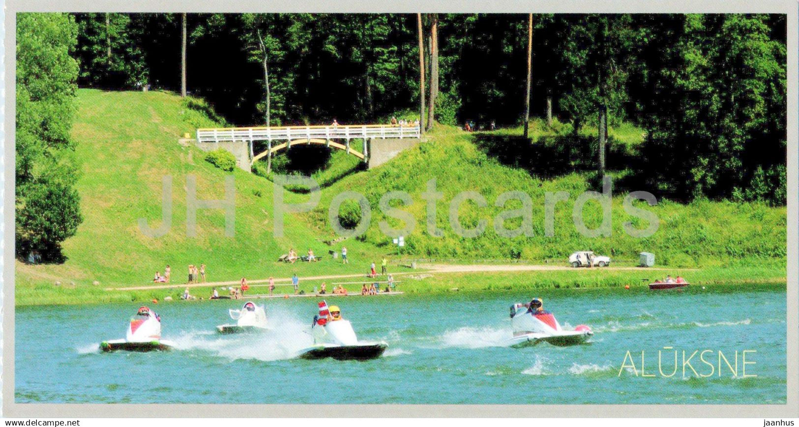 Aluksne - Championship in Water Motorsport - motor boat - Latvia - unused - JH Postcards