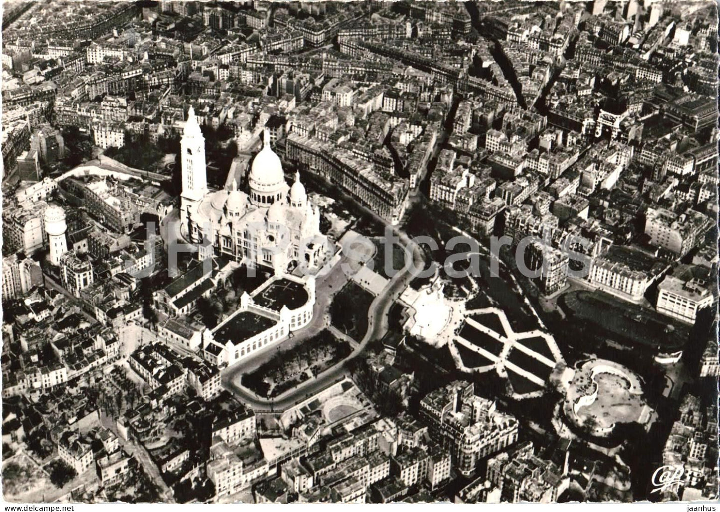 Paris - Vue aerienne vers le Sacre-Coeur - Aerial view towards the Sacre-Coeur - 101 - old postcard - France - unused - JH Postcards
