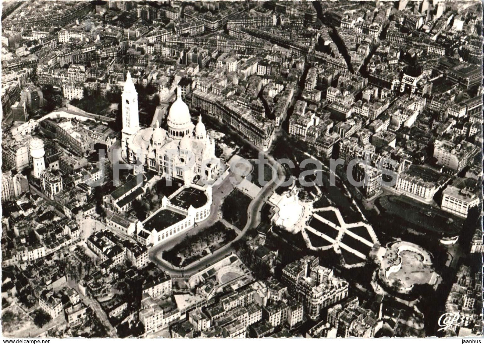 Paris - Vue aerienne vers le Sacre-Coeur - Aerial view towards the Sacre-Coeur - 101 - old postcard - France - unused - JH Postcards