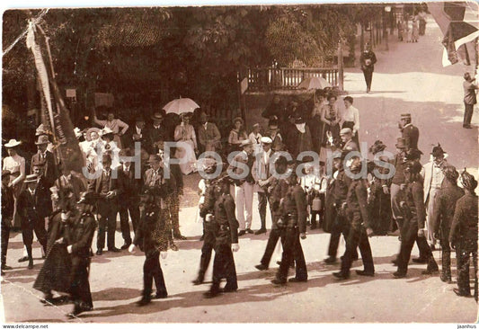 Unterrach am Attersee - Festzug - Emperor Franz Joseph 71st birthday parade - old postcard - 1901 - Austria - used - JH Postcards