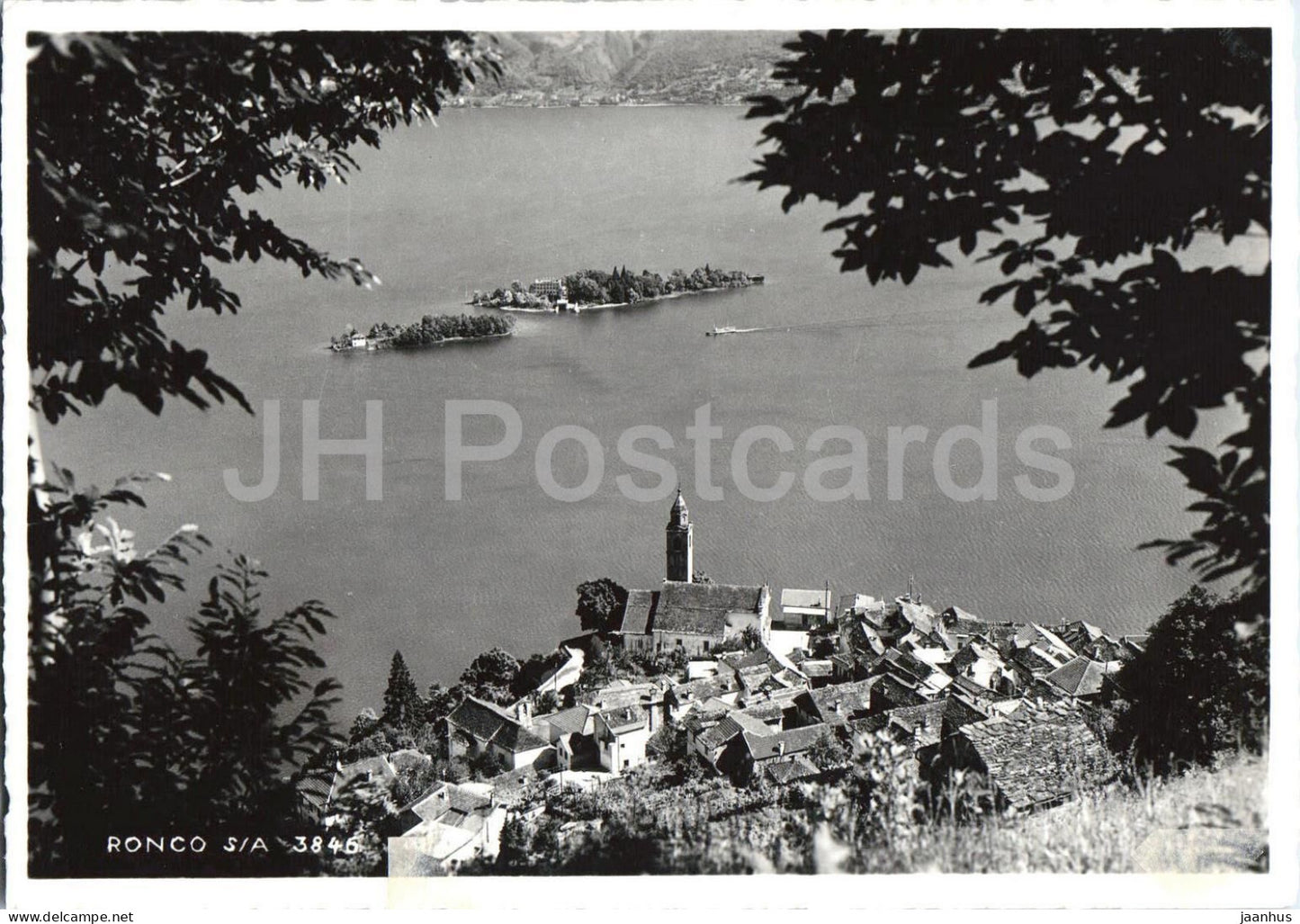 Ronco sopra Ascona - Lago Maggiore - panorama - 3846 - old postcard - Switzerland - unused - JH Postcards