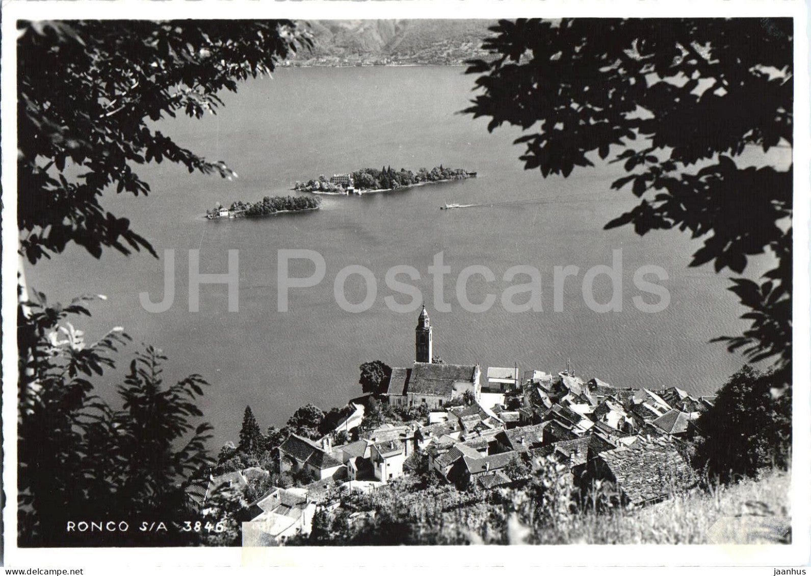 Ronco sopra Ascona - Lago Maggiore - panorama - 3846 - old postcard - Switzerland - unused - JH Postcards