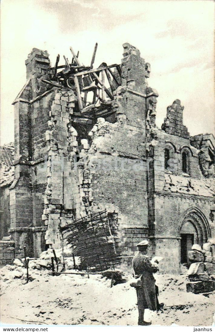 Dreslincourt - war ruins - WWI scene - 2276 - old postcard - France - unused - JH Postcards