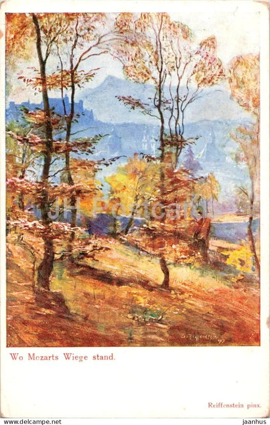 Wo Mozarts Wiege stand - Mozart cradle - Reiffenstein pinx. - illustration - 95 - old postcard - Austria - unused - JH Postcards