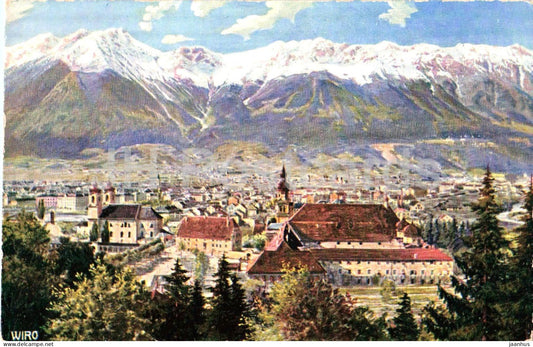 Innsbruck vom Berg Isel - gegen Norden - Kunstlerkarte WIRO - No. 2255 B - old postcard - Austria - unused - JH Postcards