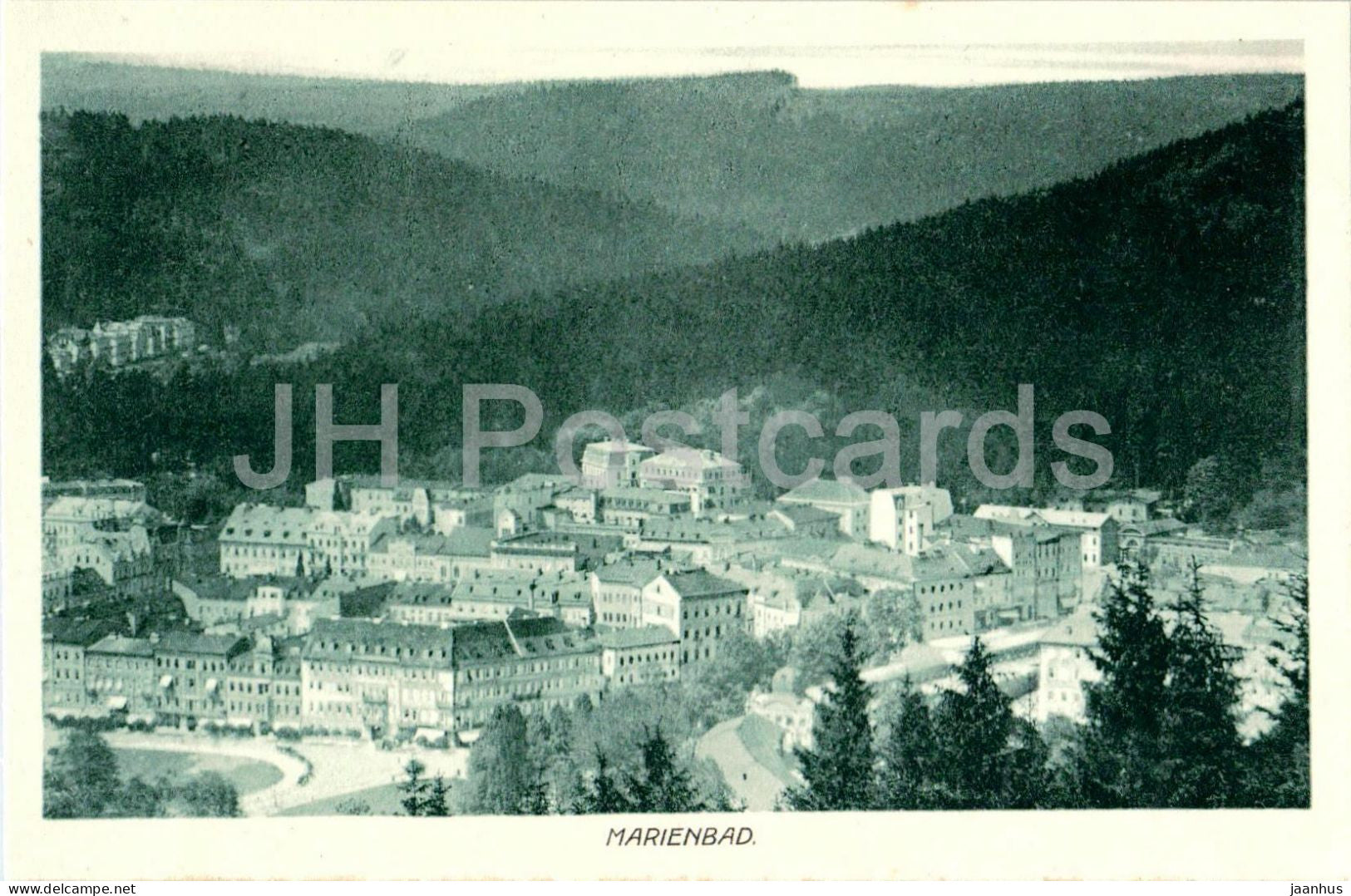 Marienbad - panorama - Marianske Lazne - old postcard - Czech Republic - unused - JH Postcards