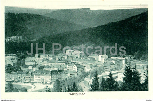 Marienbad - panorama - Marianske Lazne - old postcard - Czech Republic - unused - JH Postcards