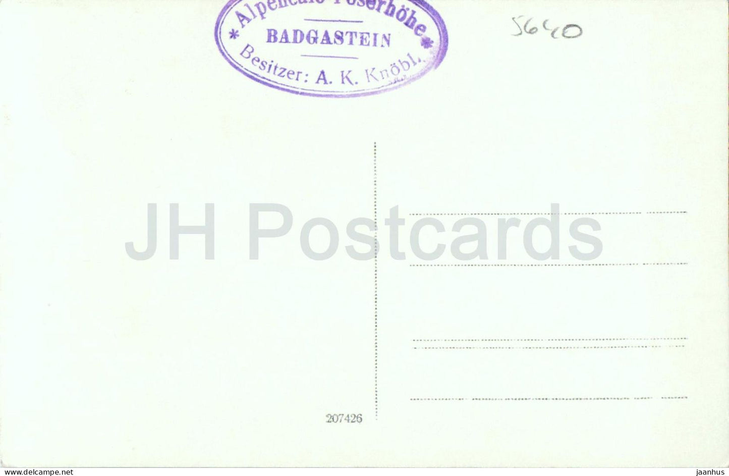 Alpengastwirtschaft Poserhohe 1642 m - Blick i. d. Kotschachtal m. Tischlerkar - 207426 - old postcard Austria - unused