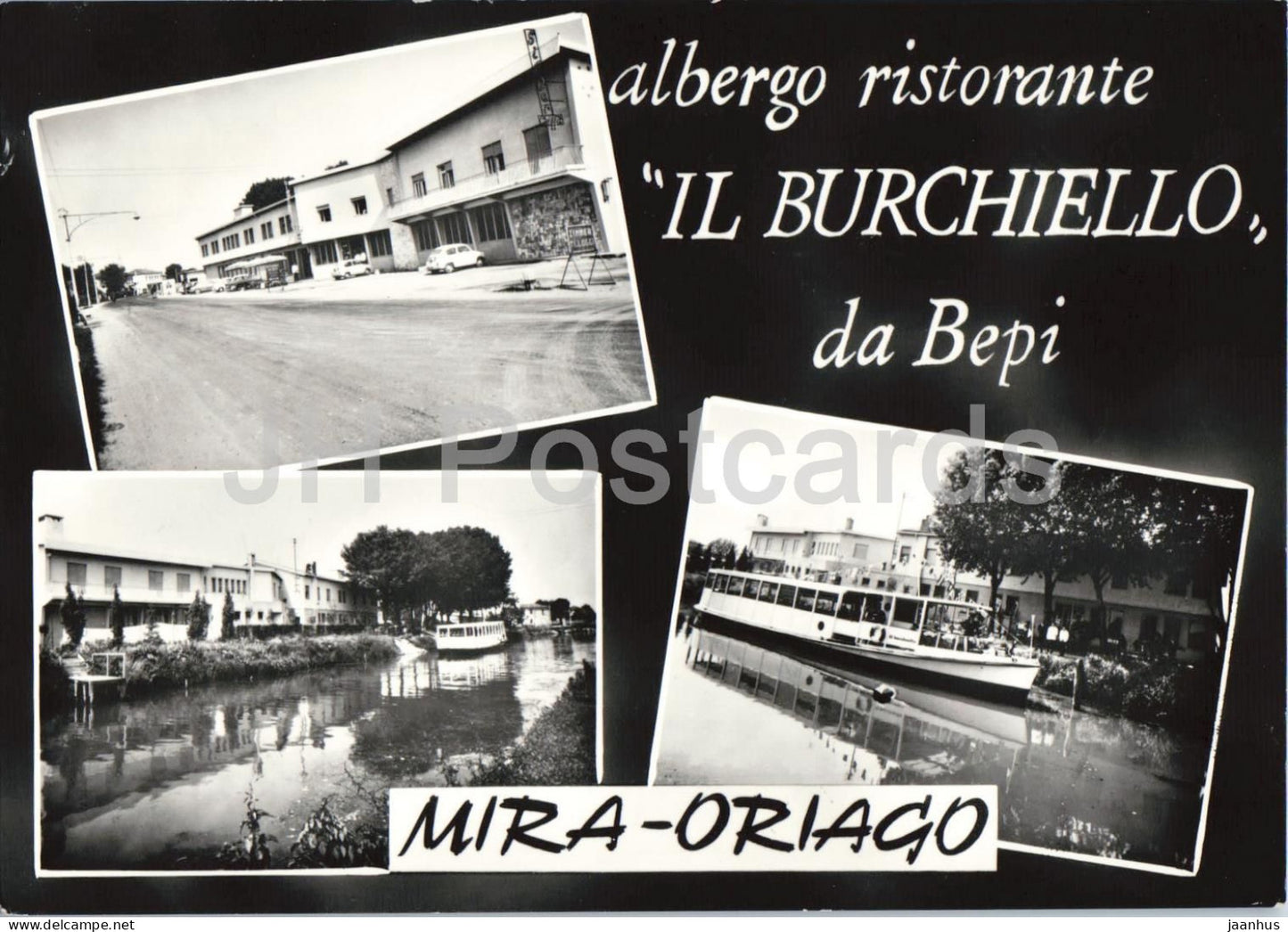 Mira Oriago - Albergo ristorante - Il Burchiello da Bepi - Hotel Restaurant - boat - old postcard - Italy - used - JH Postcards