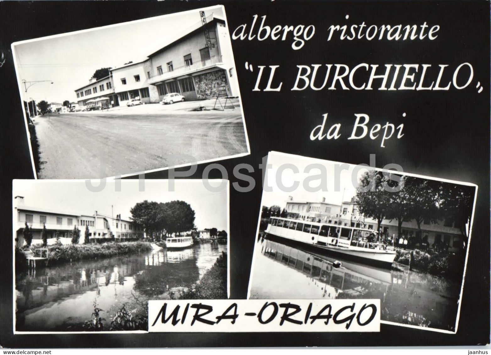 Mira Oriago - Albergo ristorante - Il Burchiello da Bepi - Hotel Restaurant - boat - old postcard - Italy - used - JH Postcards