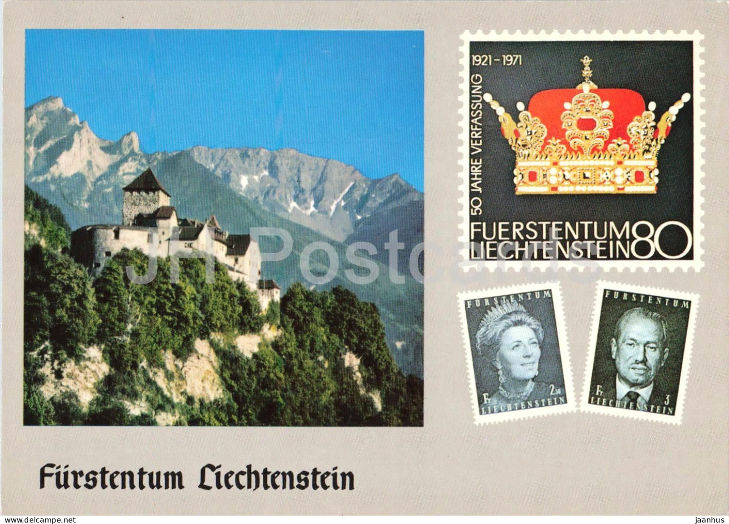 Liechtenstein - Schloss Vaduz Residenz - Fursten von Liechtenstein castle - prince - 1421 - Liechtenstein - unused - JH Postcards