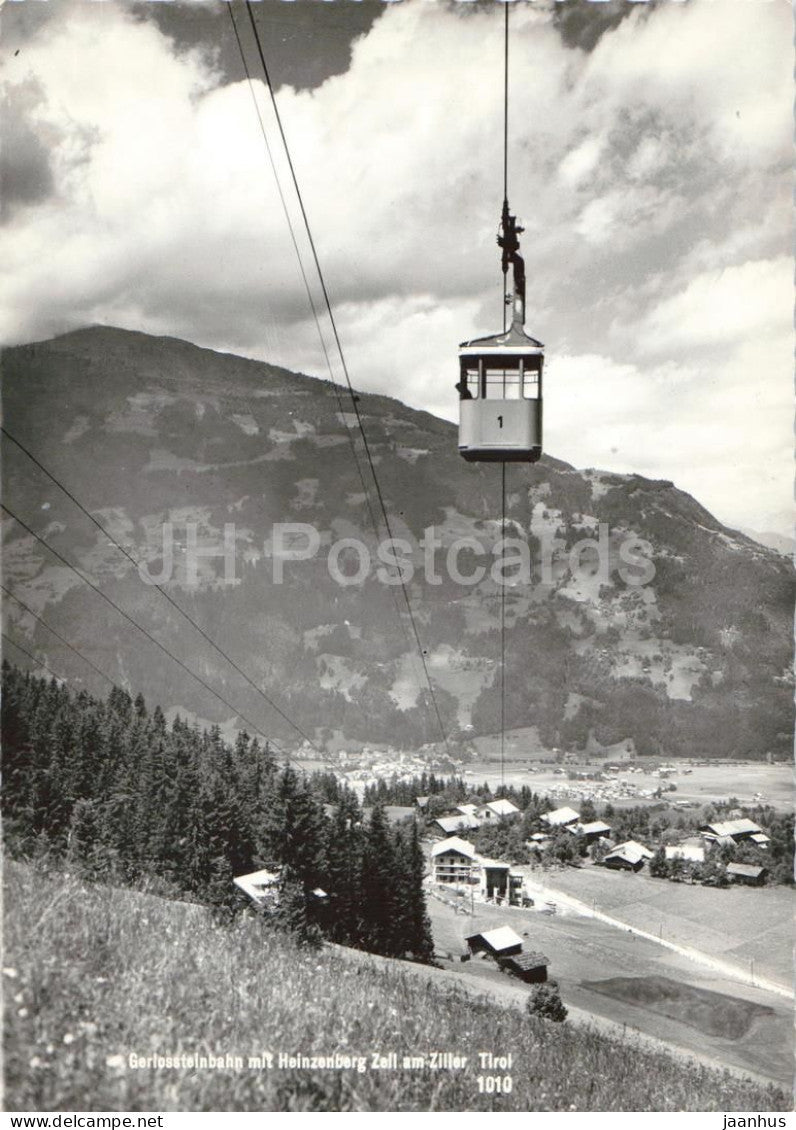 Gerlossteinbahn mit Heinzenberg - Zell am Ziller - Tirol  - cable car - mountains 1010 - old postcard - Austria - unused - JH Postcards