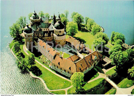 Gripsholms Slott fran Luften - aerial view - castle - Sweden - unused - JH Postcards