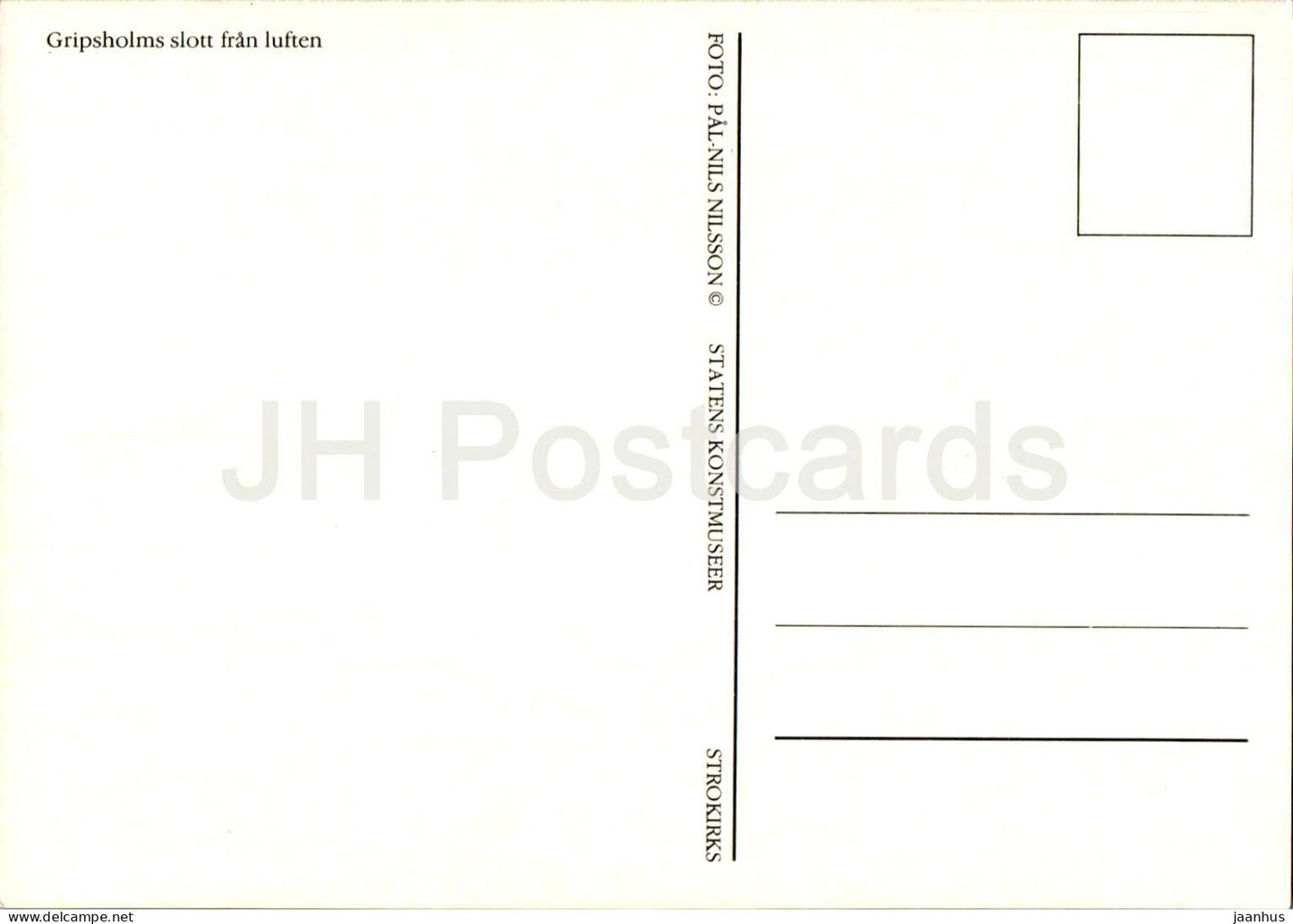 Gripsholms Slott fran Luften - vue aérienne - château - Suède - inutilisé 