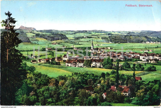 Feldbach - Steiermark - town view - 1921 - old postcard - Austria - used - JH Postcards