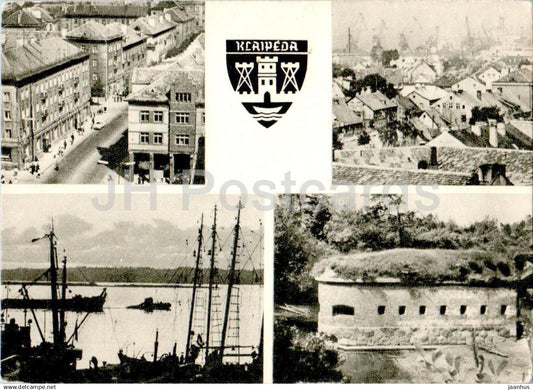 Klaipeda - Monte street - General view - Trade Port - Swedish Castle - multiview - 1969 - Lithuania USSR - unused - JH Postcards