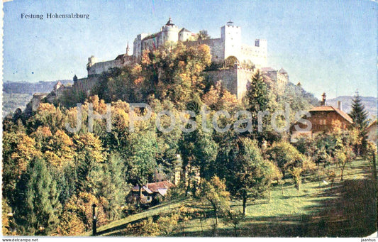 Festung Hohensalzburg - Salzburg - 623 - old postcard - Austria - unused - JH Postcards