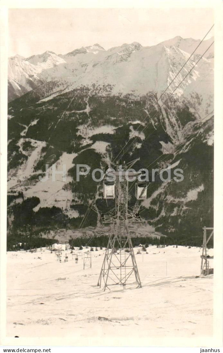 Bad Gastein - Winter Seilbahn - mountains - ski lift - old postcard - Austria - unused - JH Postcards