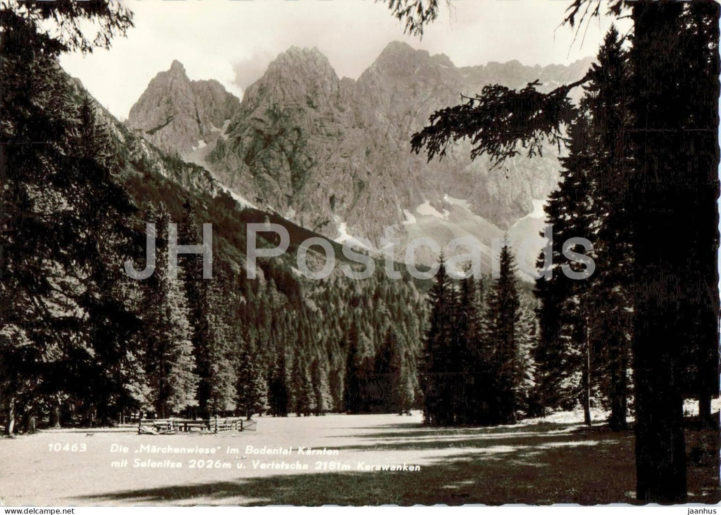 Die Marchenwiese im Bodental - Karnten mit Selenitza 2026 m u Vertatscha - 10463 - old postcard - Austria - unused - JH Postcards
